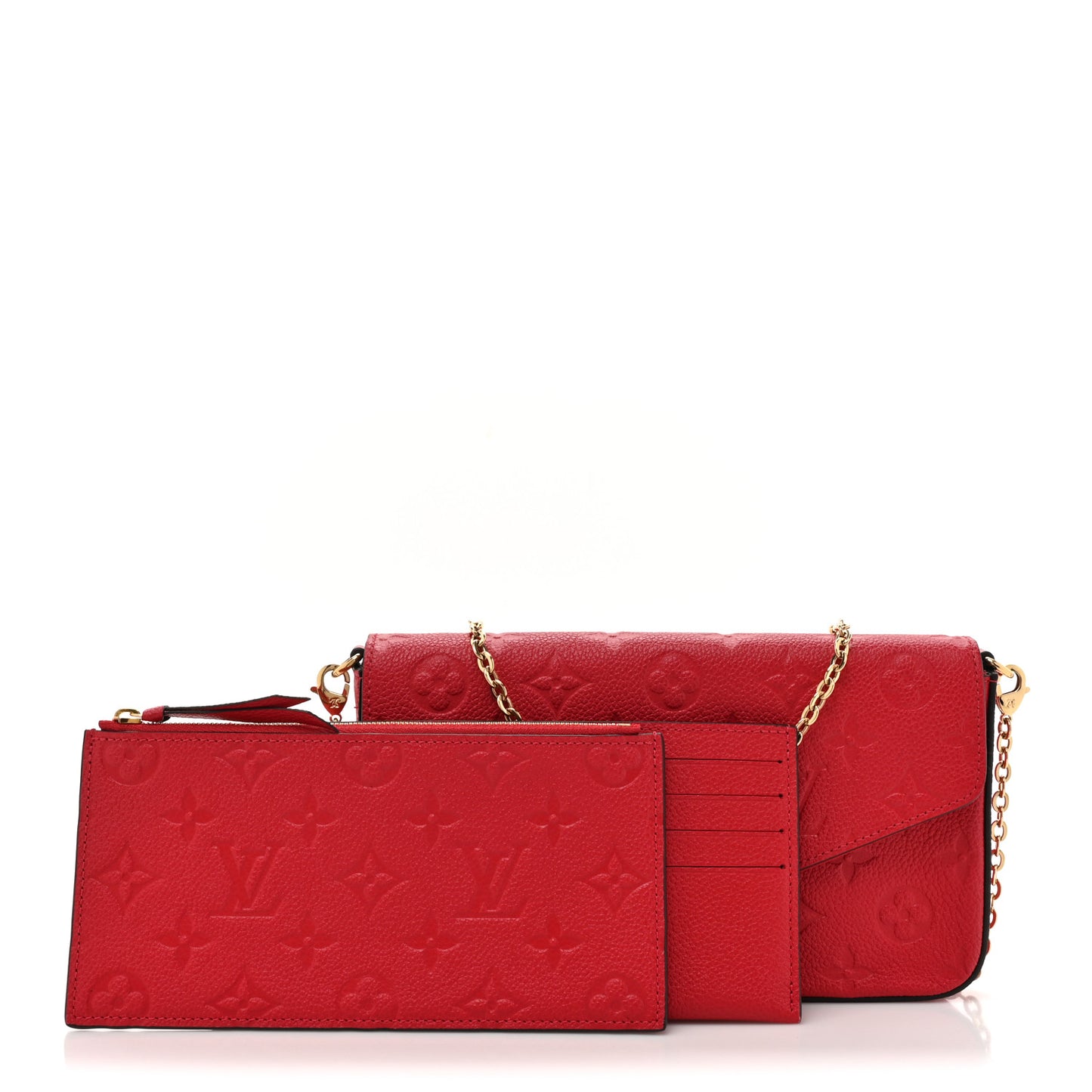 Empreinte Pochette Felicie Chain Wallet Scarlet