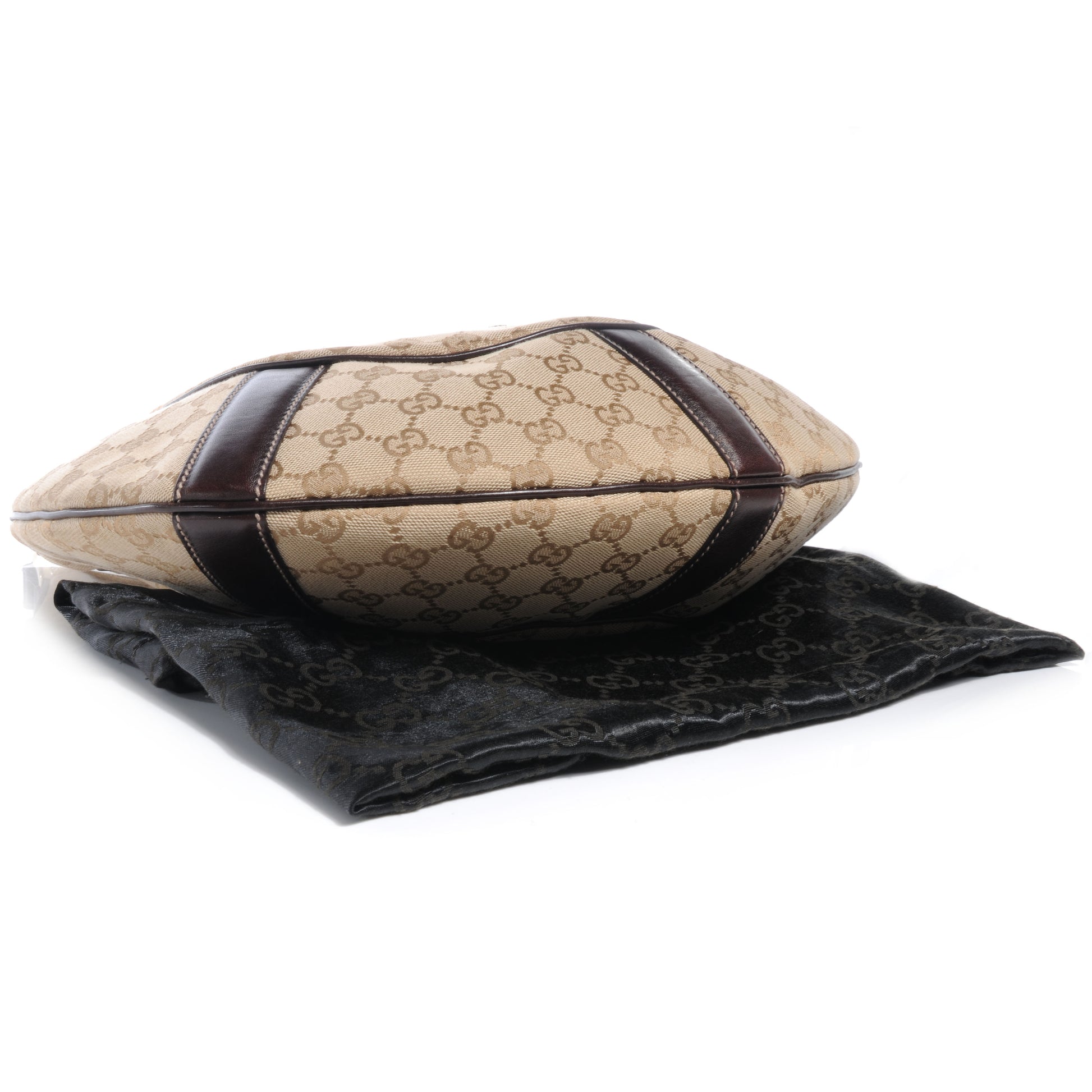 Gucci Monogram Horsebit Web Hobo Brown 4 of 7