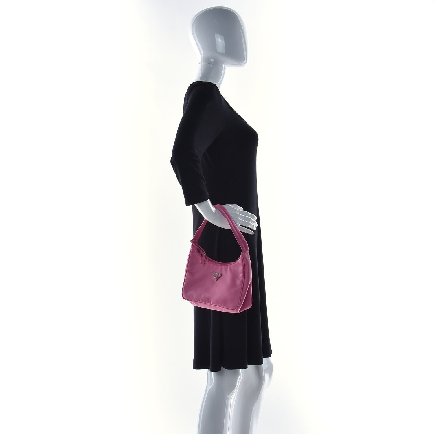 Prada Tessuto Nylon Mini Re-Edition 2000 Bag Begonia 2 of 10