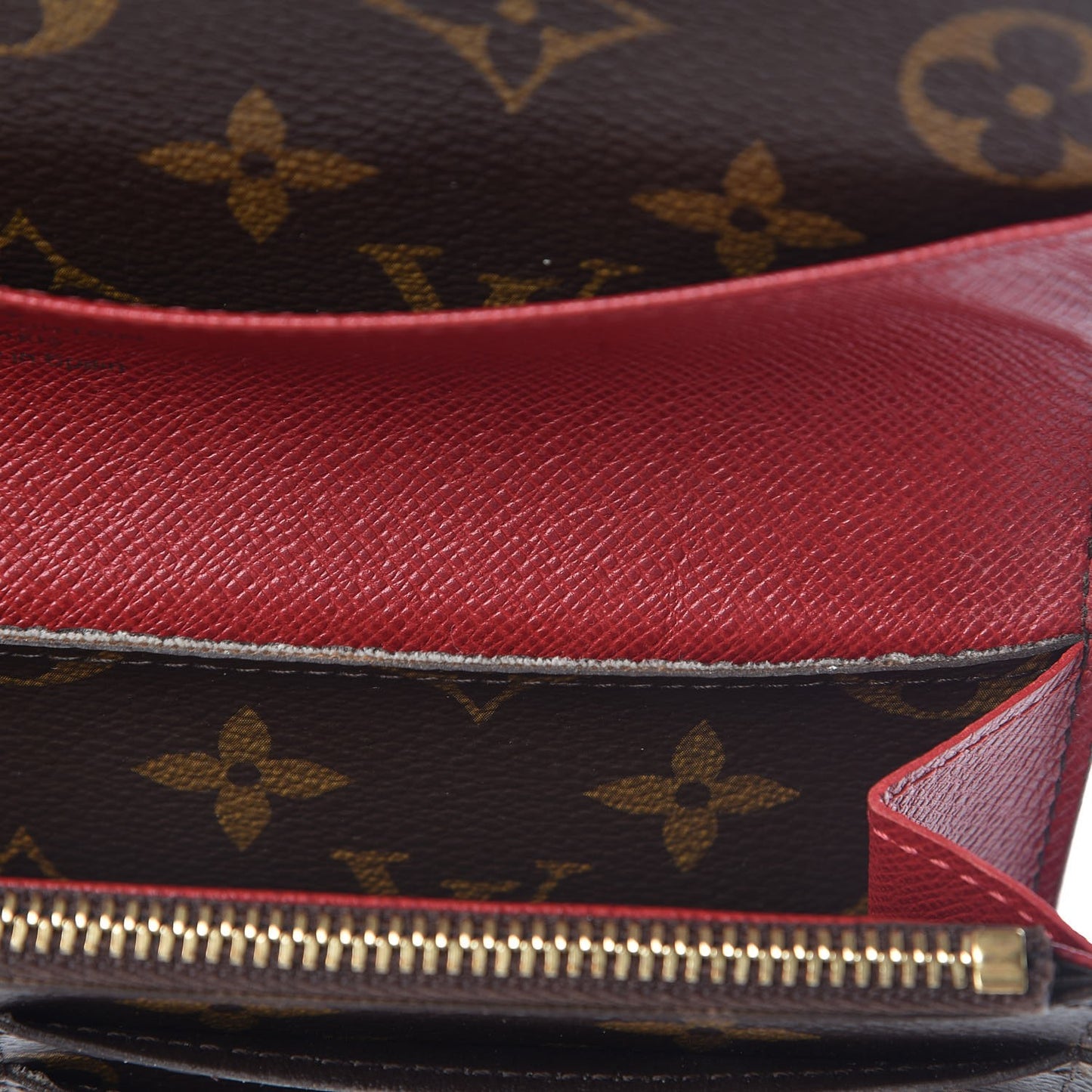 Monogram Emilie Wallet Red