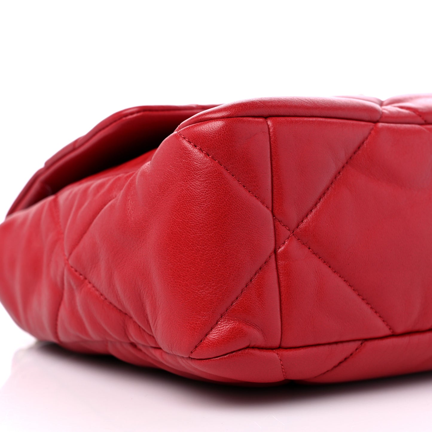 Lambskin Quilted Large Chanel 19 Flap Red