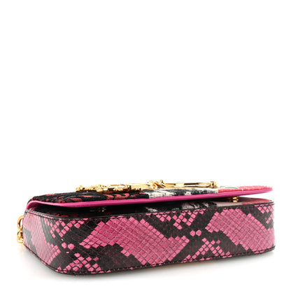 Dolce & Gabbana Patchwork Snakeskin Brocade DG Girls Chain Shoulder Bag Multicolor 4 of 9