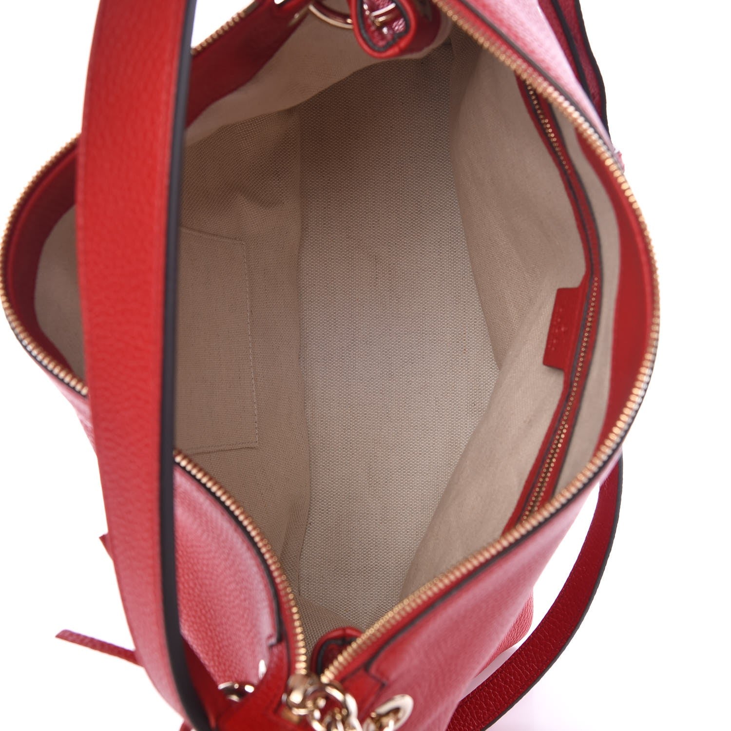 Gucci Pebbled Calfskin Large Soho Hobo Tabasco Red 6 of 8