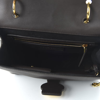 Burberry Trench Calfskin Medium DK88 Top Handle Bag Dark Chocolate 6 of 10