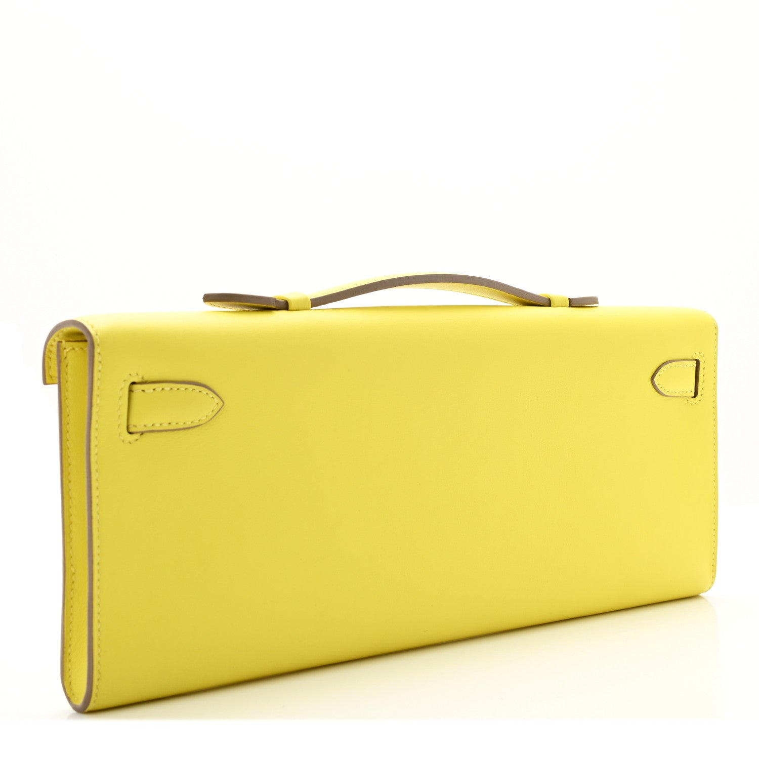 Hermes Swift Kelly Cut Clutch Pochette Lime 3 of 7
