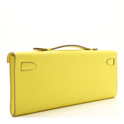 Hermes Swift Kelly Cut Clutch Pochette Lime 3 of 7