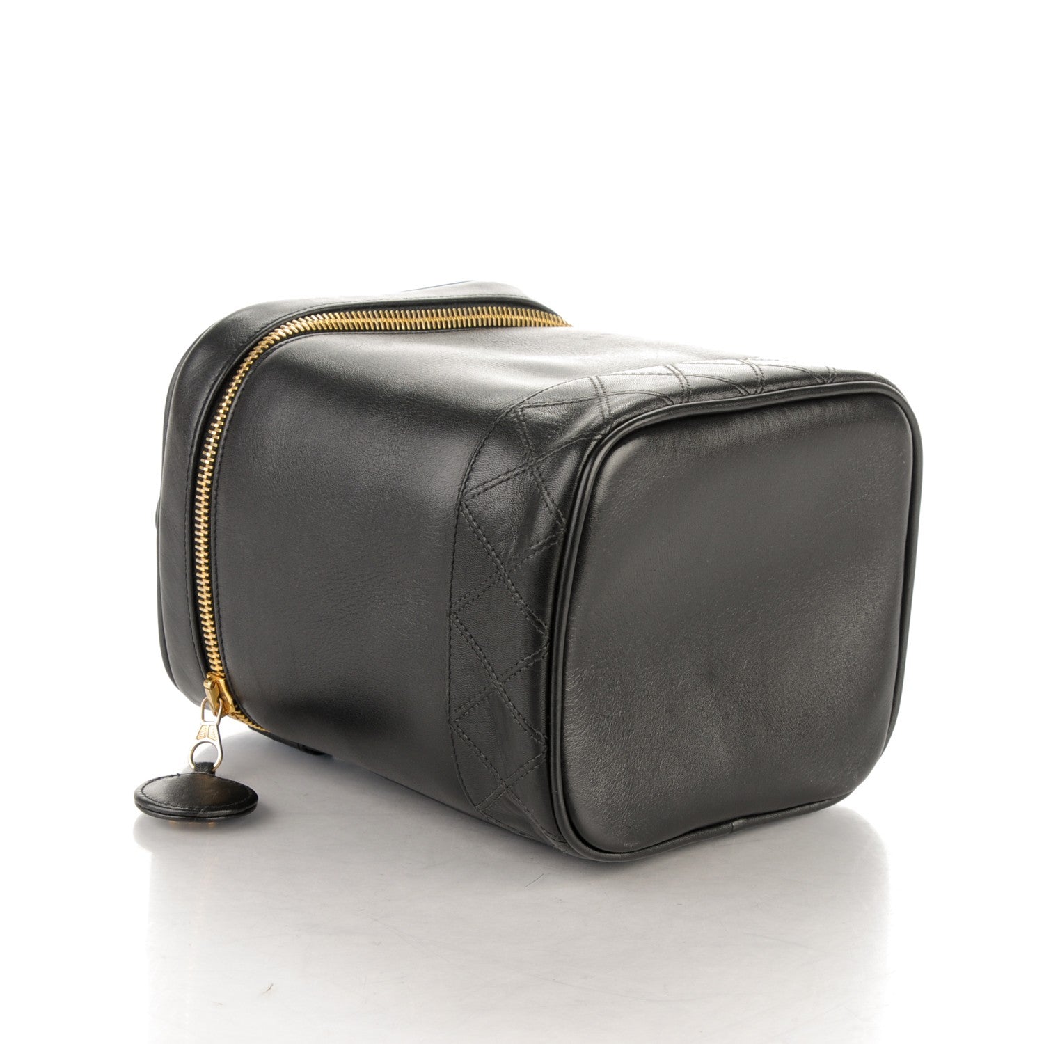 Chanel Lambskin Vanity Cosmetic Case Black 4 of 10