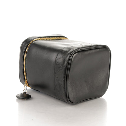 Chanel Lambskin Vanity Cosmetic Case Black 4 of 10
