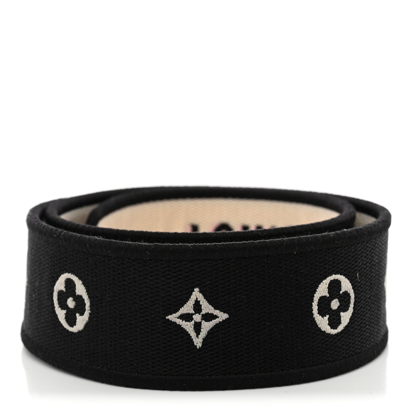 Jacquard Bandouliere Shoulder Strap Cream Black