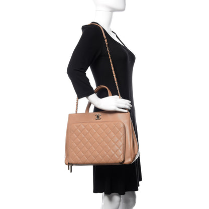 Chanel Caviar Quilted Large Business Affinity Shopping Bag Beige 2 of 24