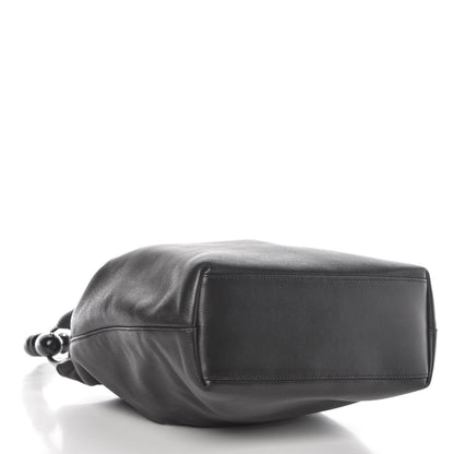 Christian Dior Calfskin Maris Pearl Beaded Mini Tote Black 4 of 10
