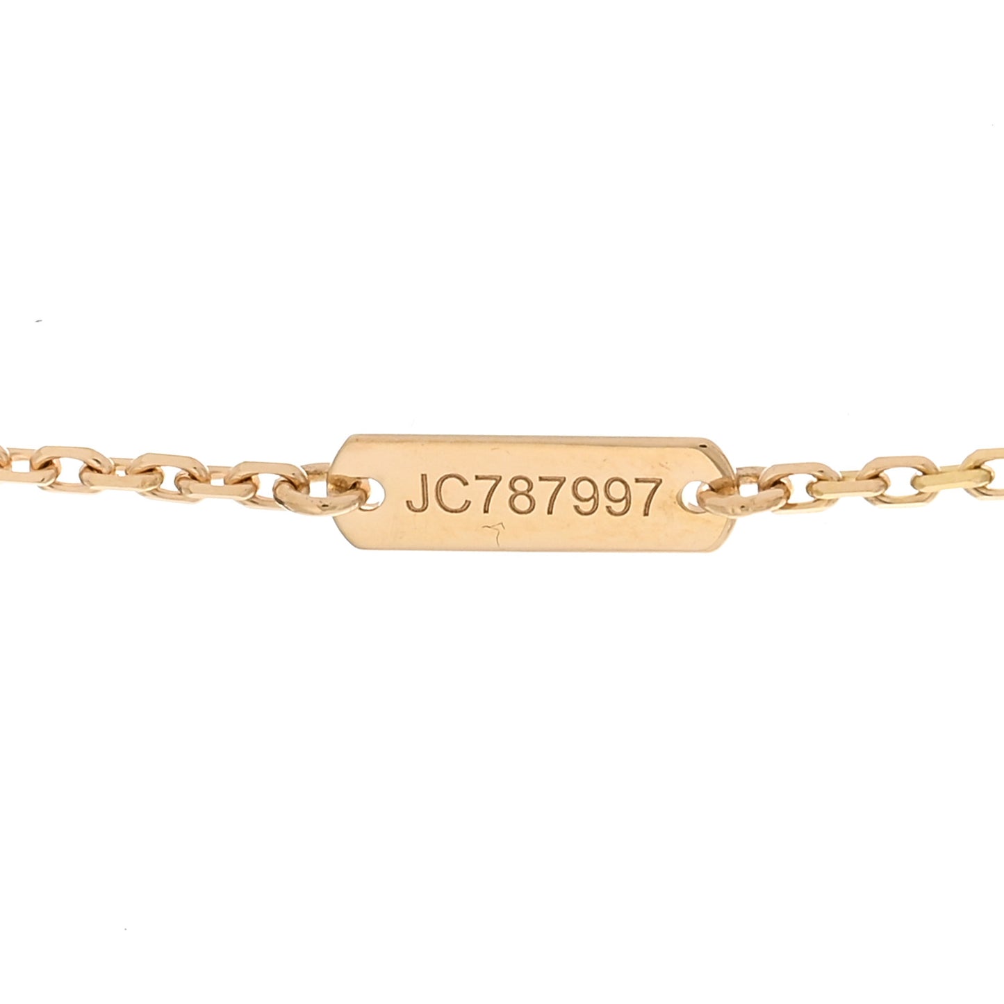 18K Yellow Gold Carnelian Vintage Alhambra Pendant Necklace
