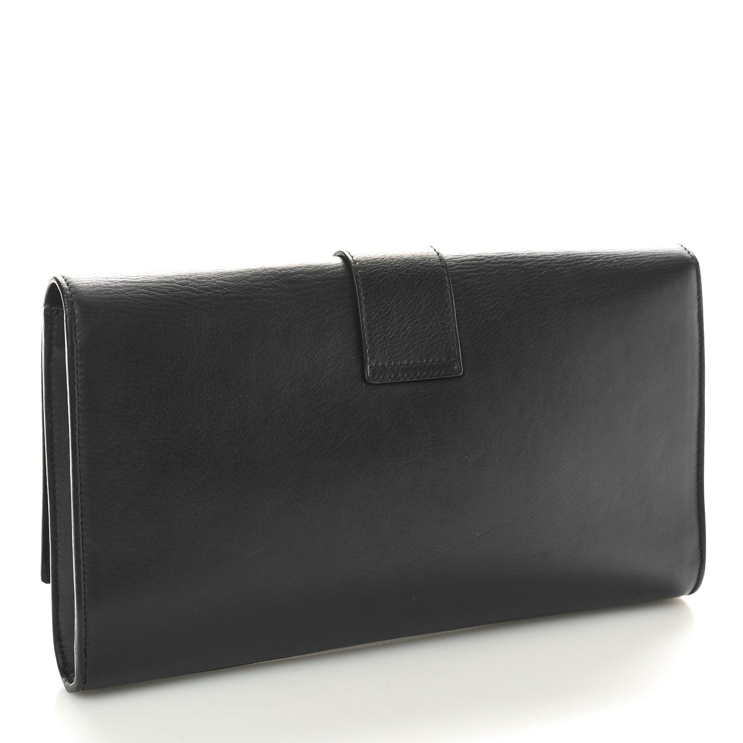 Saint Laurent Calfskin Classic Y Ligne Clutch Grey 3 of 9