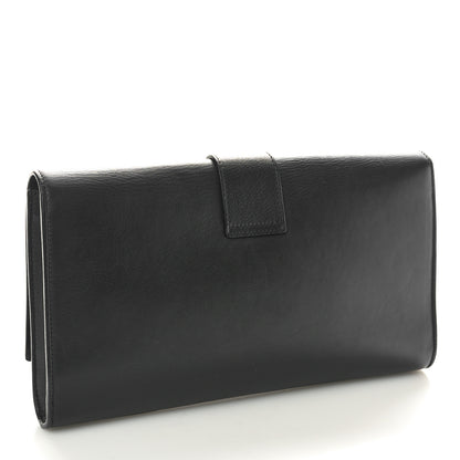 Saint Laurent Calfskin Classic Y Ligne Clutch Grey 3 of 9