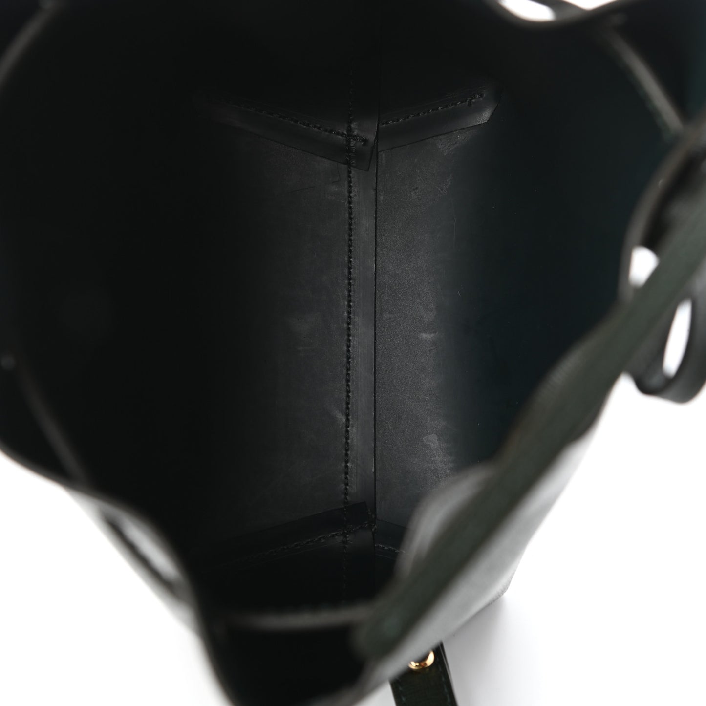 Saffiano Mini Mini Bucket Bag Dark Green