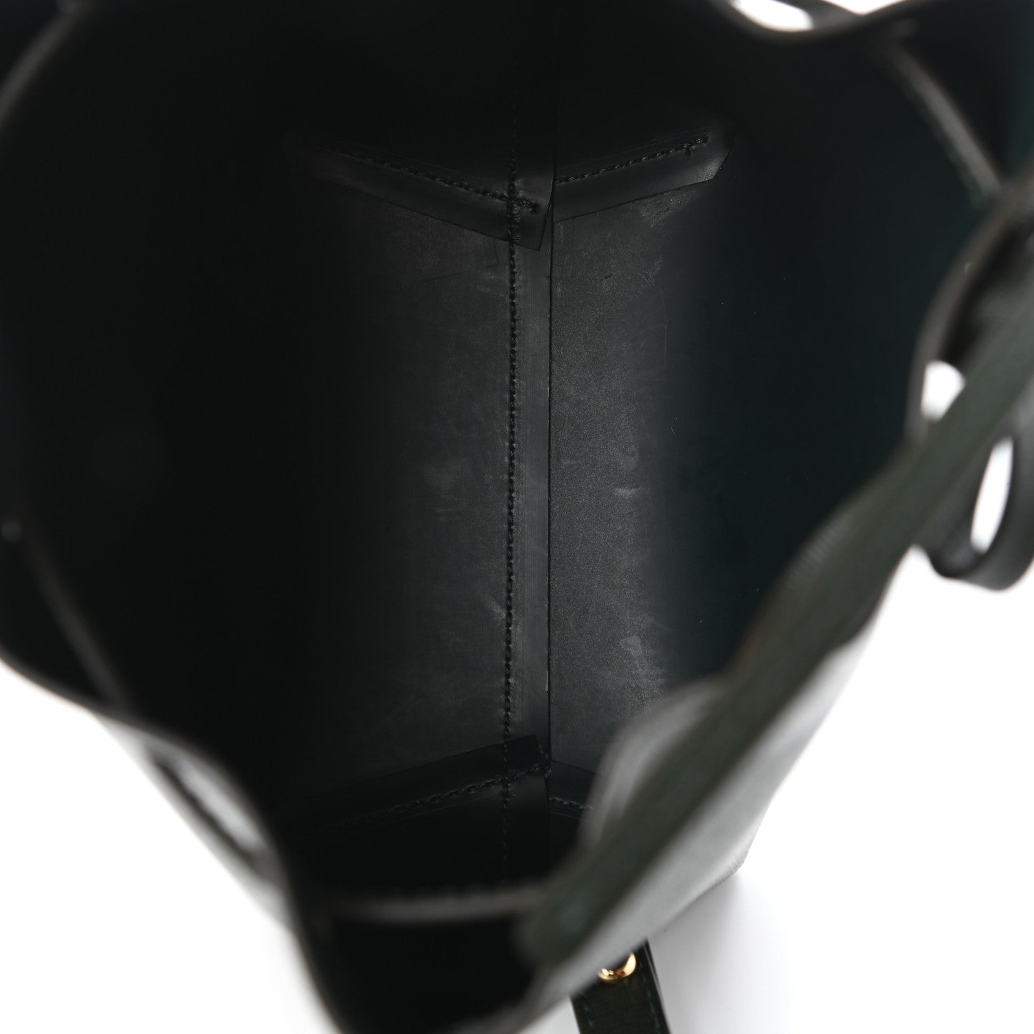 Mansur Gavriel Saffiano Mini Mini Bucket Bag Dark Green 5 of 9