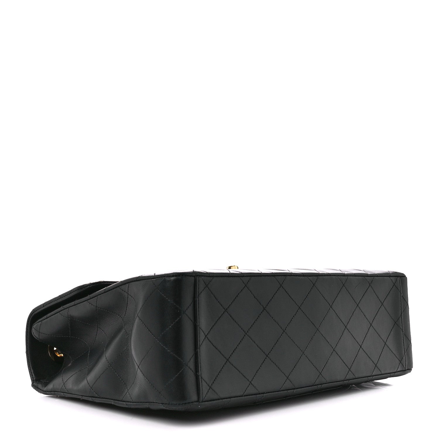 Chanel Lambskin Quilted XL Jumbo Single Flap Black 4 of 11