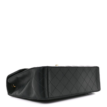 Chanel Lambskin Quilted XL Jumbo Single Flap Black 4 of 11