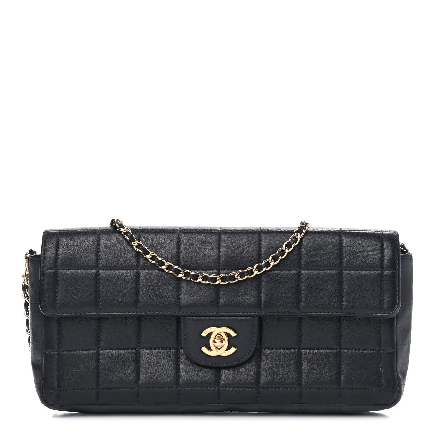 Chanel Lambskin East West Chocolate Bar Flap Black 1 of 10