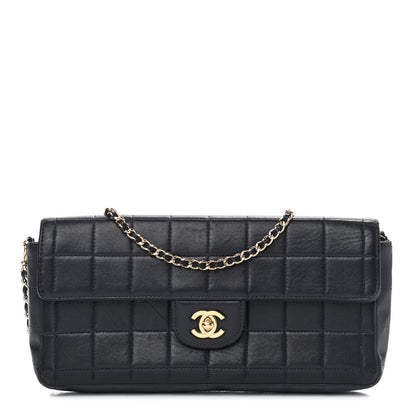 Chanel Lambskin East West Chocolate Bar Flap Black 1 of 10