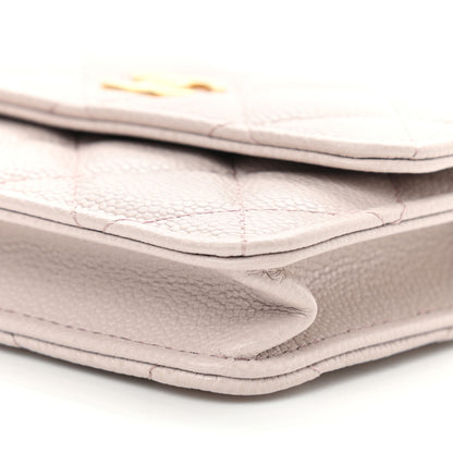 Chanel Caviar Quilted Miss Coco Clutch With Chain Light Purple 11 of 11