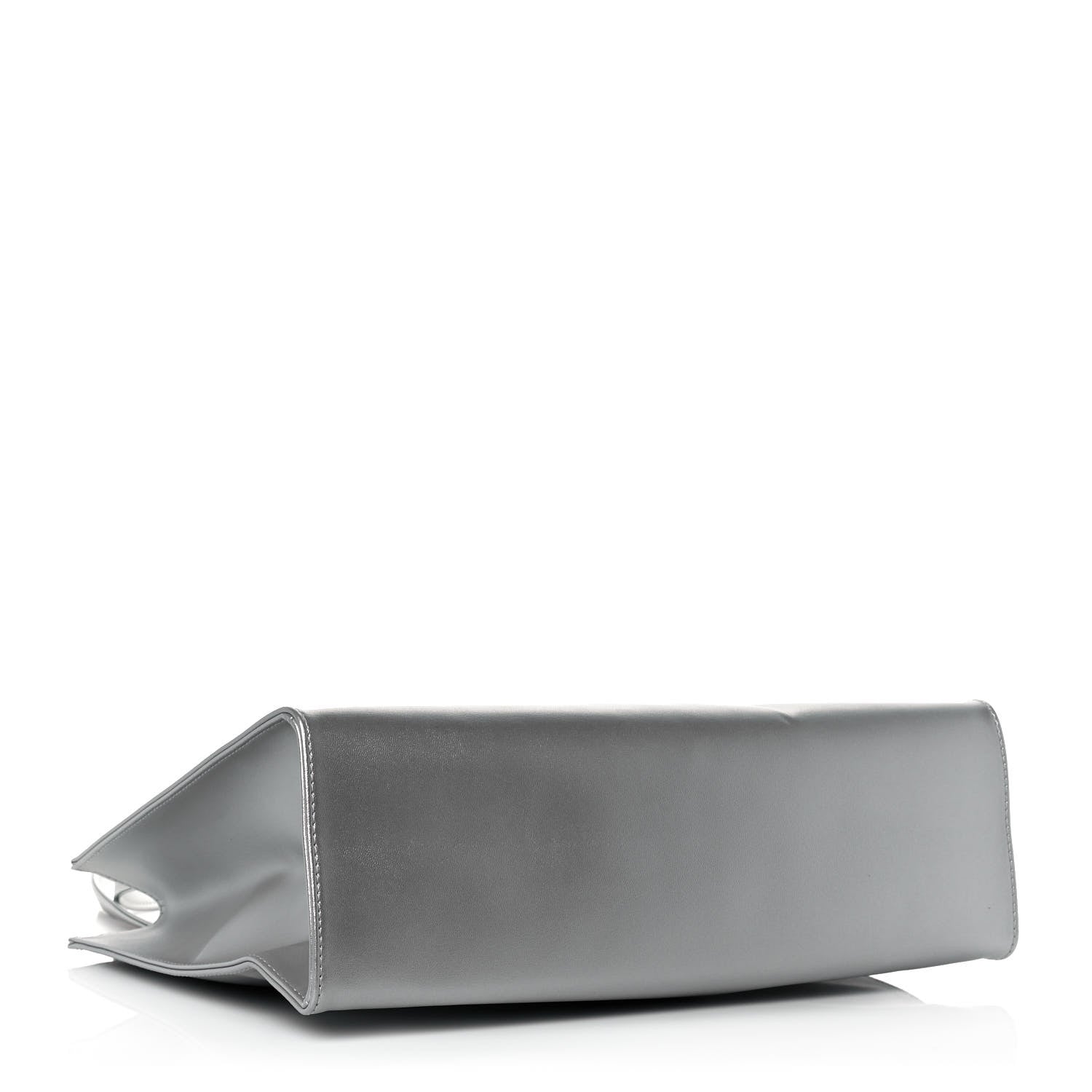 Telfar Metallic Vegan Leather Medium Shopping Bag Silver 4 of 12