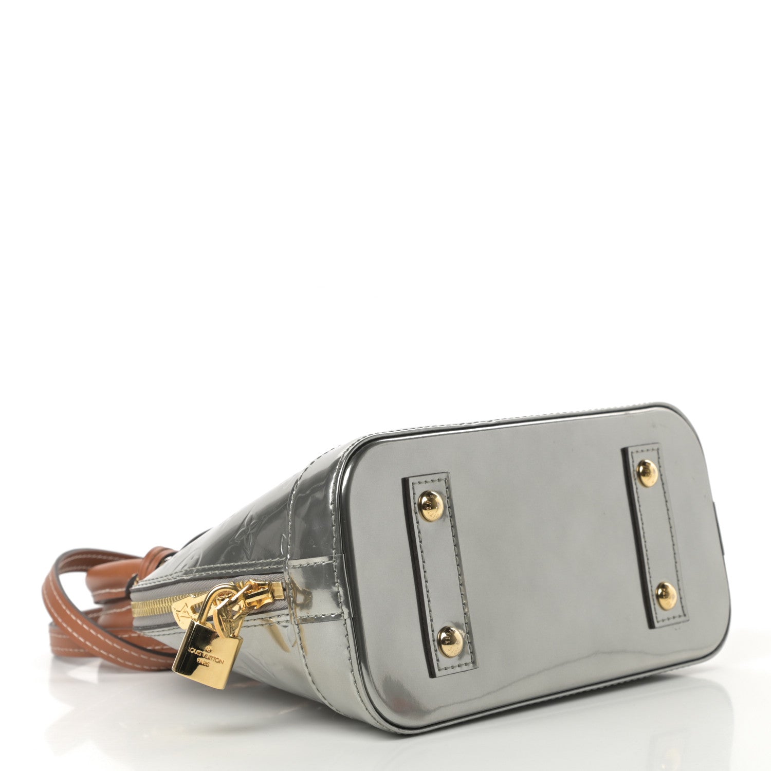 Louis Vuitton Vernis Alma BB Gris Metal 4 of 11