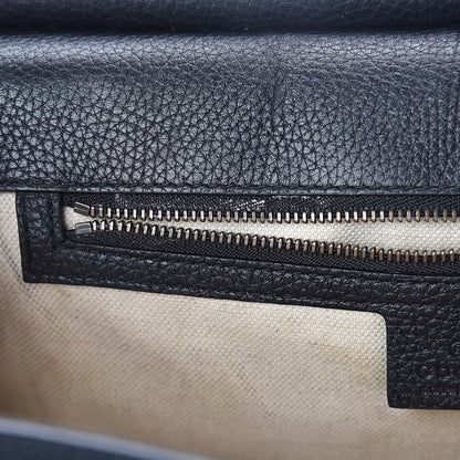 Gucci Calfskin Small GG Marmont Top Handle Bag Black 7 of 11