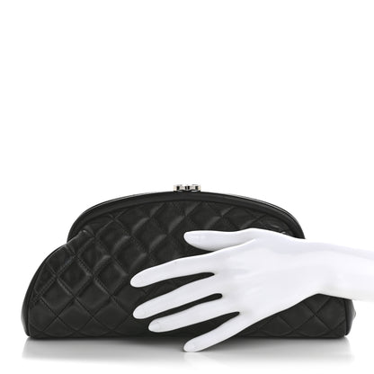 Chanel Lambskin Quilted Timeless Clutch  Black 2 of 9