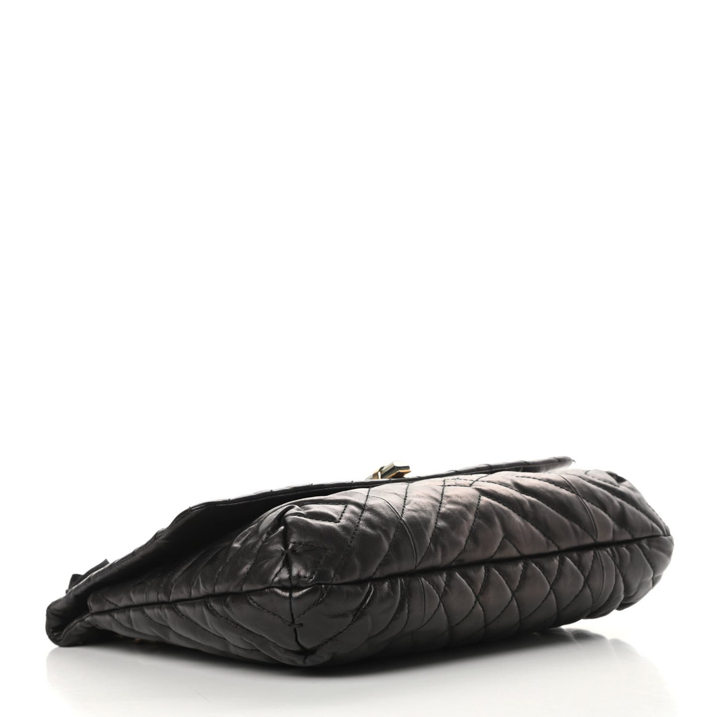 Lambskin Quilted Medium Happy Shoulder Bag Black