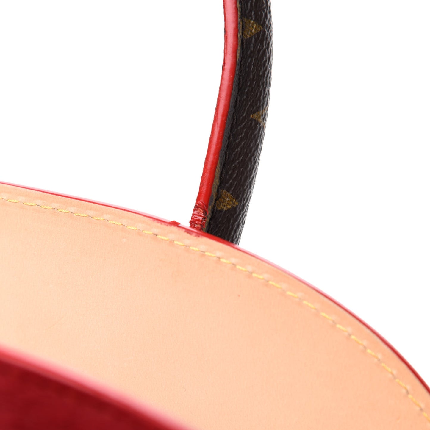 Monogram Calf Hair Spikes Iconoclasts Christian Louboutin Tote Red