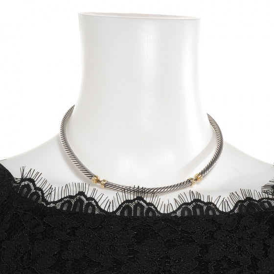 Sterling Silver 14k Cable Necklace