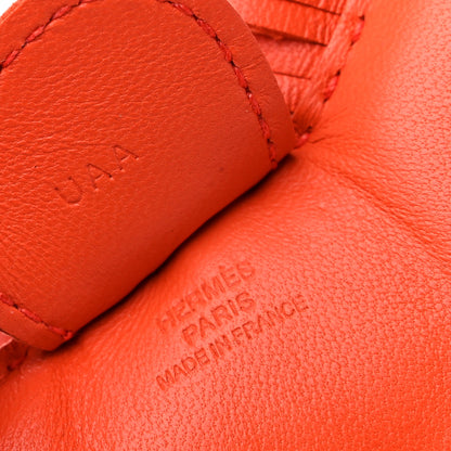Hermes Milo Lambskin Grigri Rodeo Horse Bag Charm MM Feu 3 of 4