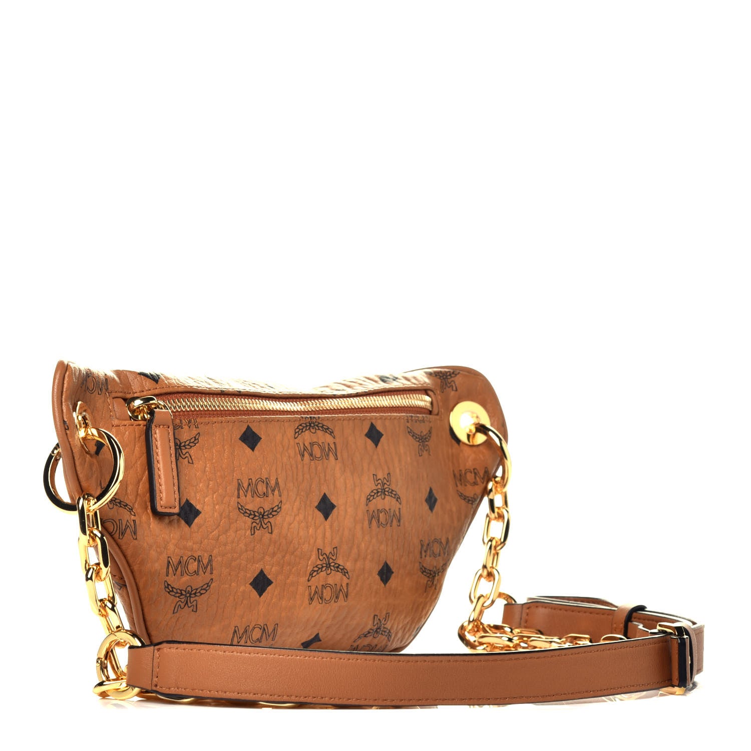 MCM Visetos Stark Belt Bag Cognac 3 of 9
