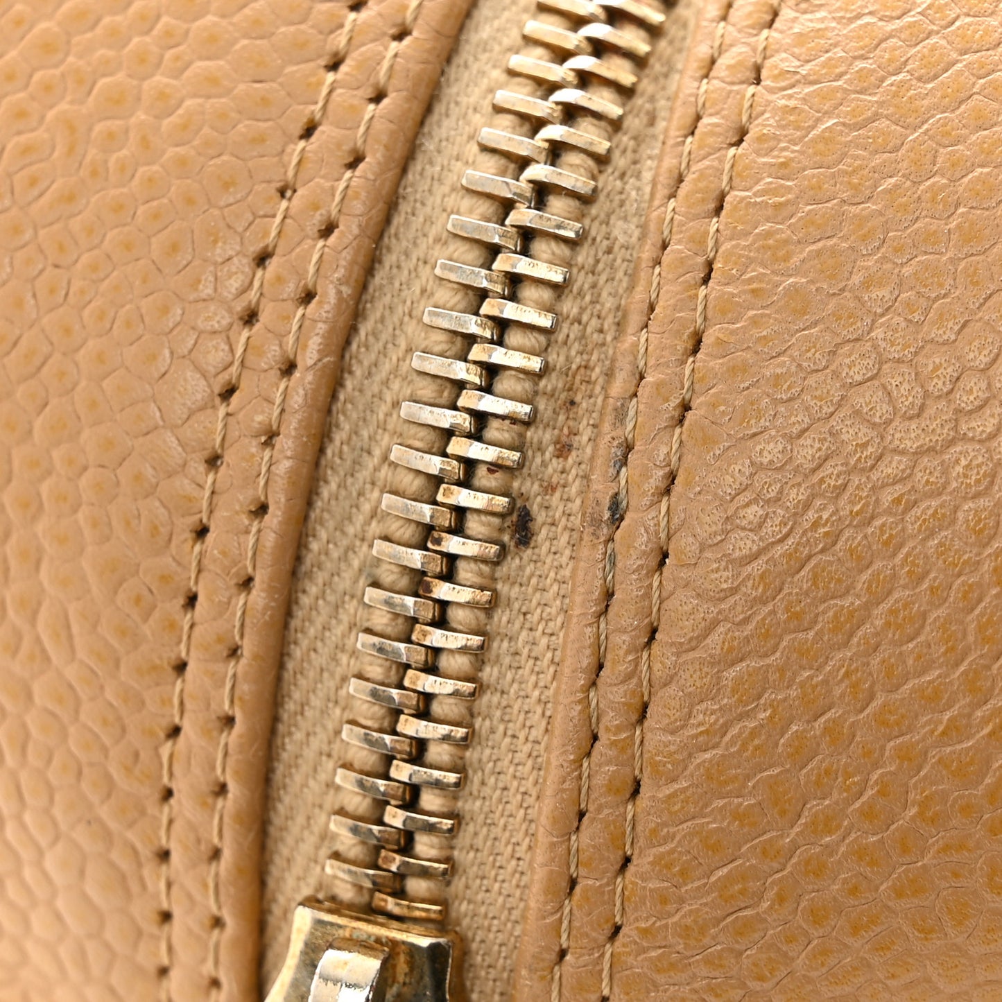 Caviar Quilted Large Bowler Bag Beige