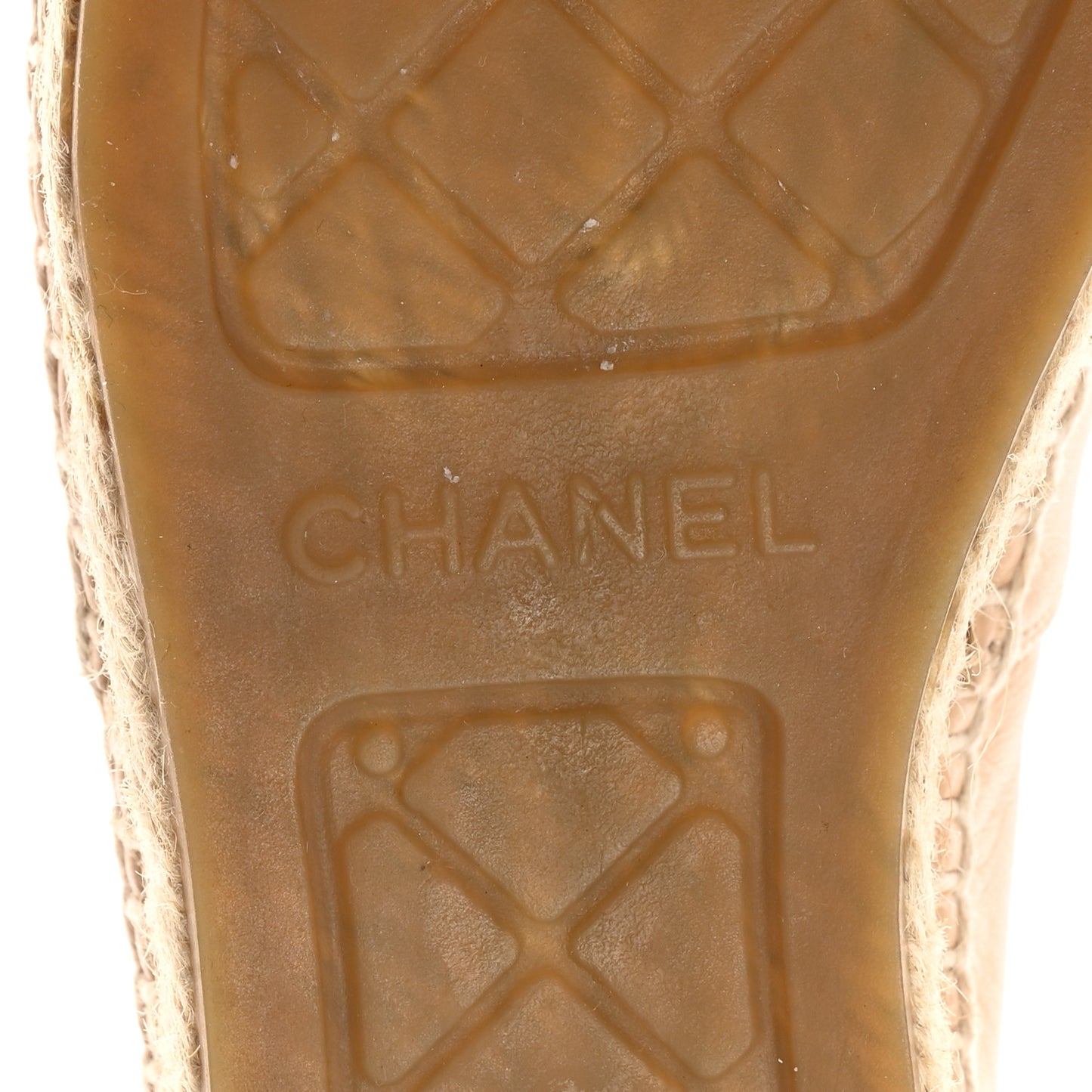 Lambskin CC Espadrilles 35 Beige Black