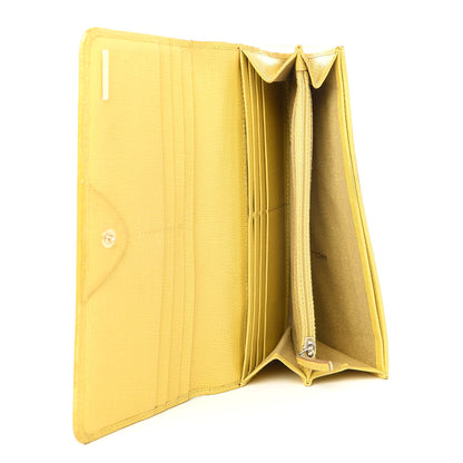 Fendi Zucca Spalmati Vitello Elite Continental Wallet Tobacco Yellow 5 of 9