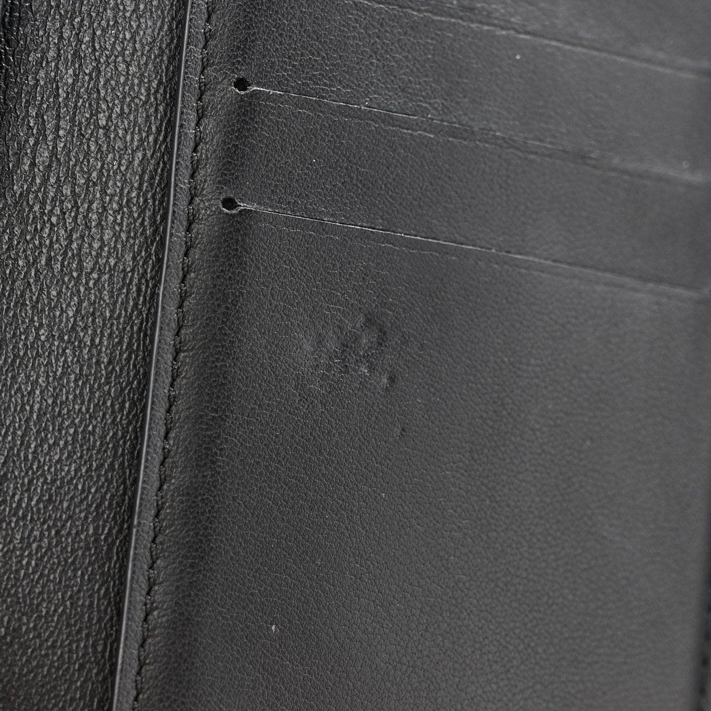 Taurillon Capucines Studded Compact Wallet Black