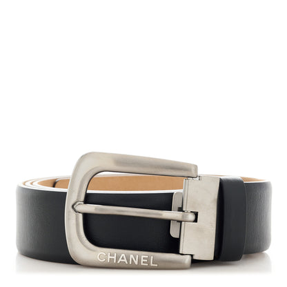 Chanel Calfskin Belt 95 38 Black 1 of 7