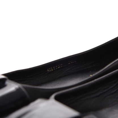 Louis Vuitton Calfskin Patent Bow Ballet Flats 36.5 Black 8 of 12