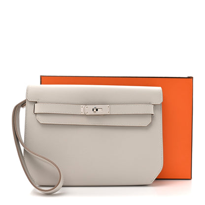 Hermes Evercolor Kelly Depeches 25 Pouch Beton 9 of 9