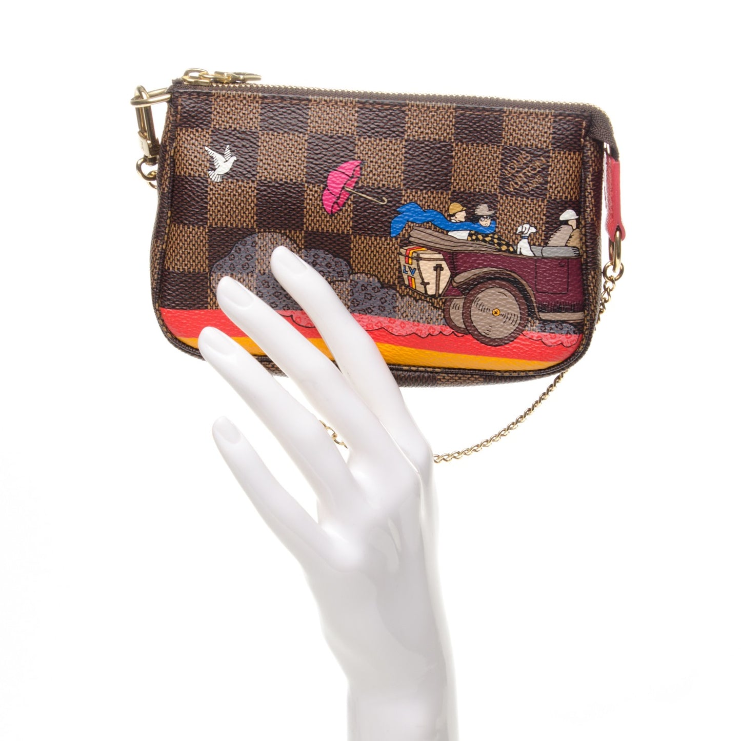 Damier Ebene 2015 Christmas Animation Mini Pochette Accessories