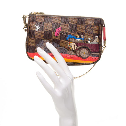 Louis Vuitton Damier Ebene 2015 Christmas Animation Mini Pochette Accessories 2 of 7