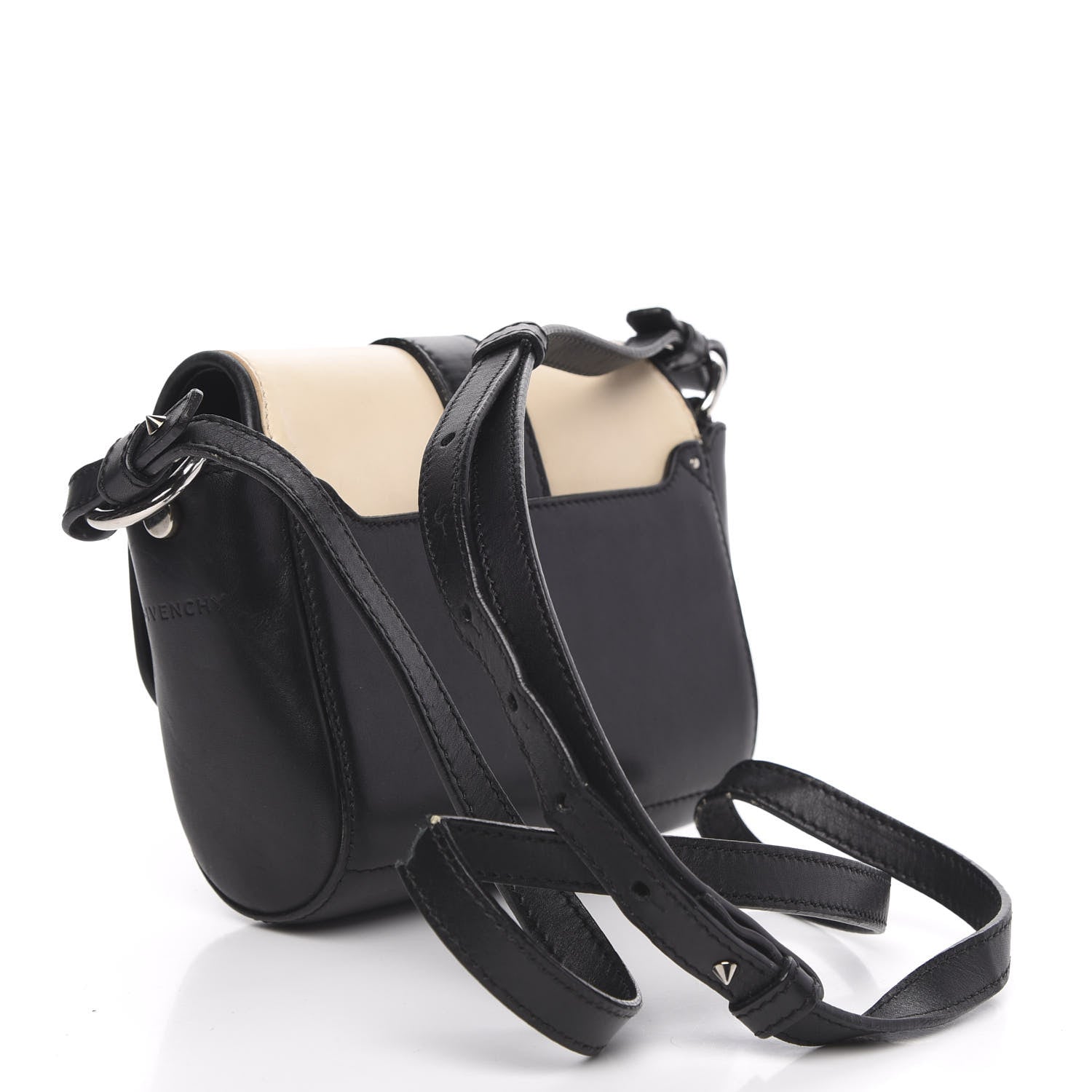 Givenchy Lambskin Obsedia Shoulder Bag Beige Black 3 of 17
