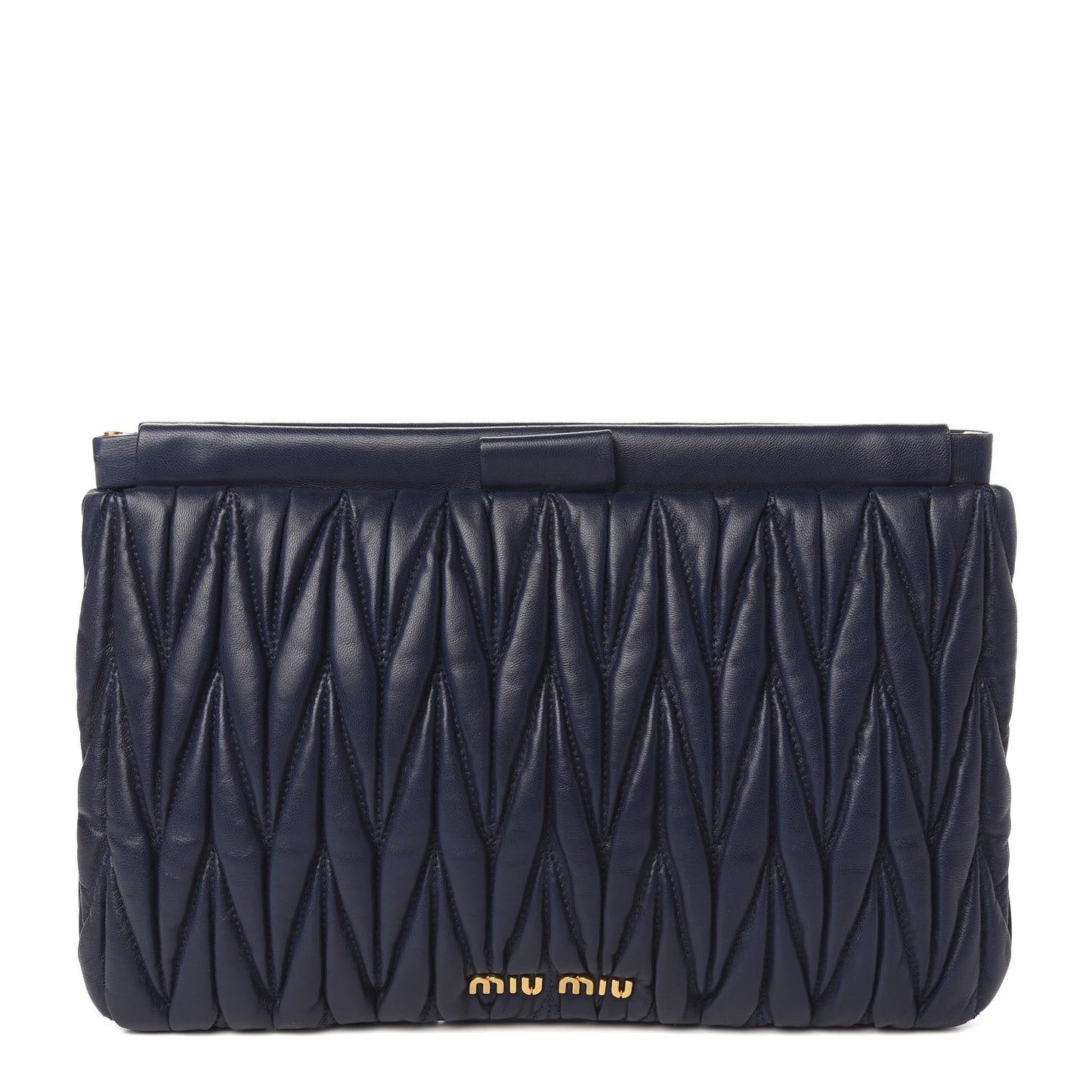 Nappa Matelasse Clutch Bleuette