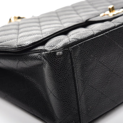 Chanel Caviar Quilted Maxi Single Flap Black 9 of 12