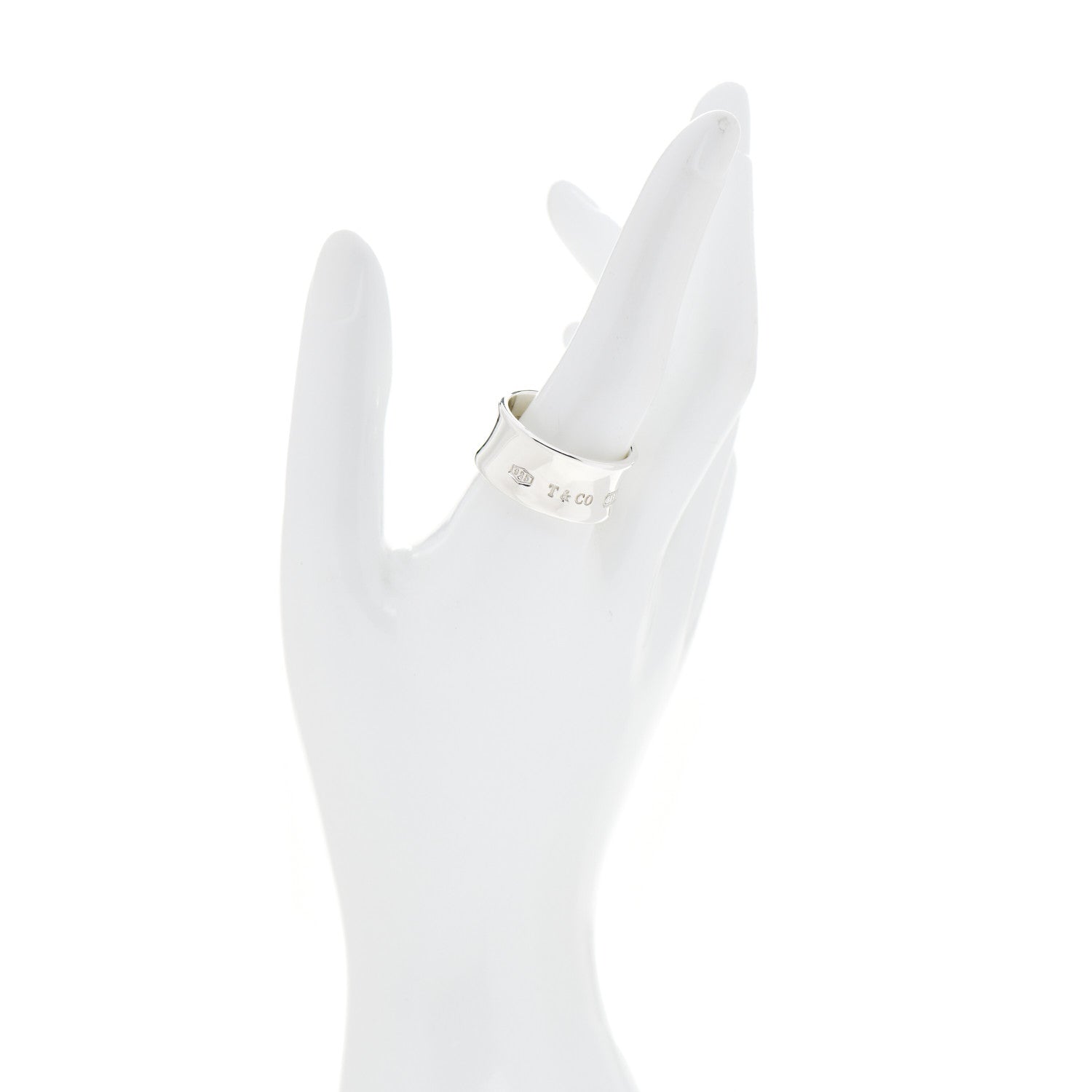 Tiffany Sterling Silver Wide 1837 Ring 67 12 2 of 4