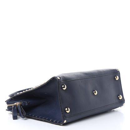 Valentino Garavani Vitello Rockstud Dome Shopper Marine 4 of 19