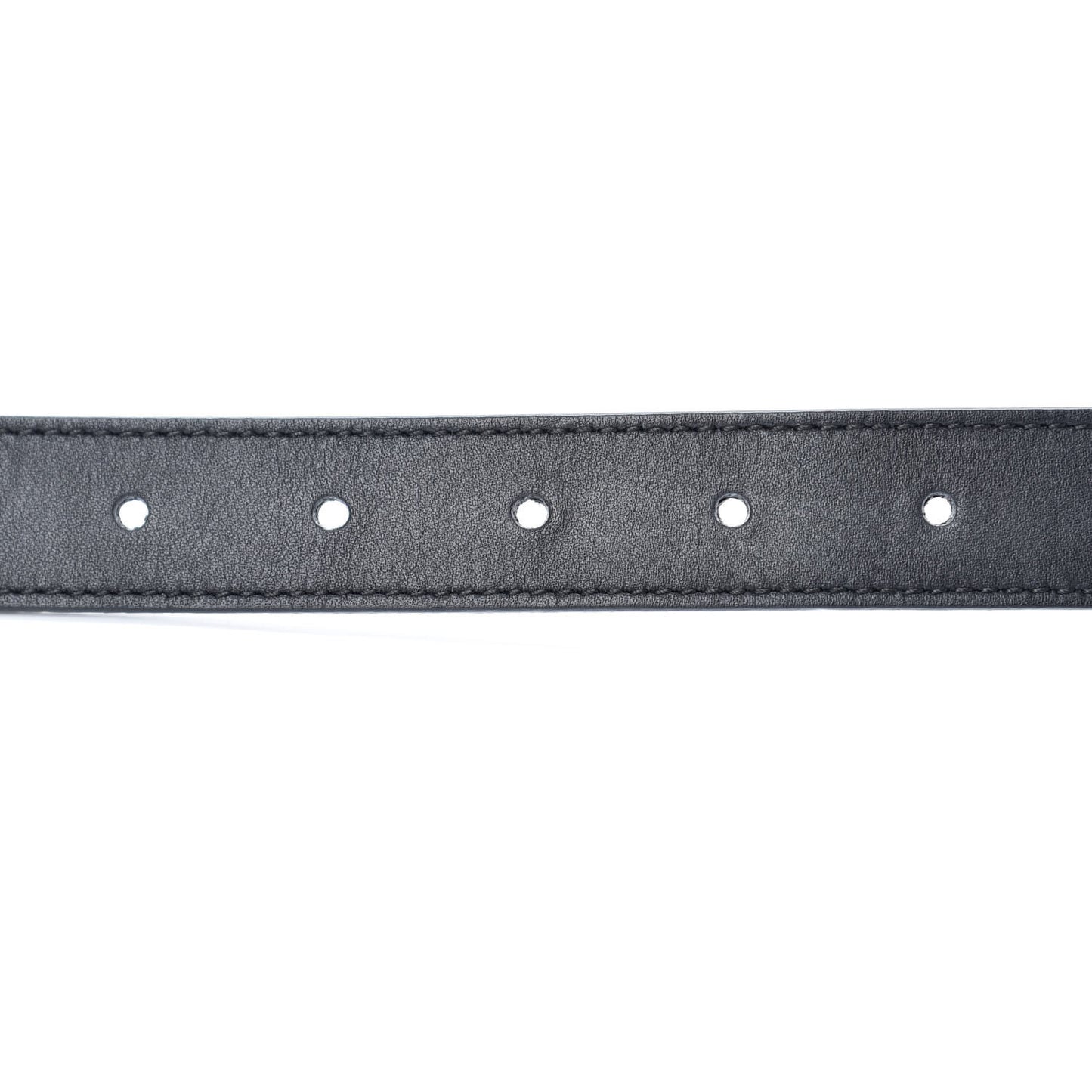 Moon Calfskin Torchon Double G 25mm Belt 75 30 Black