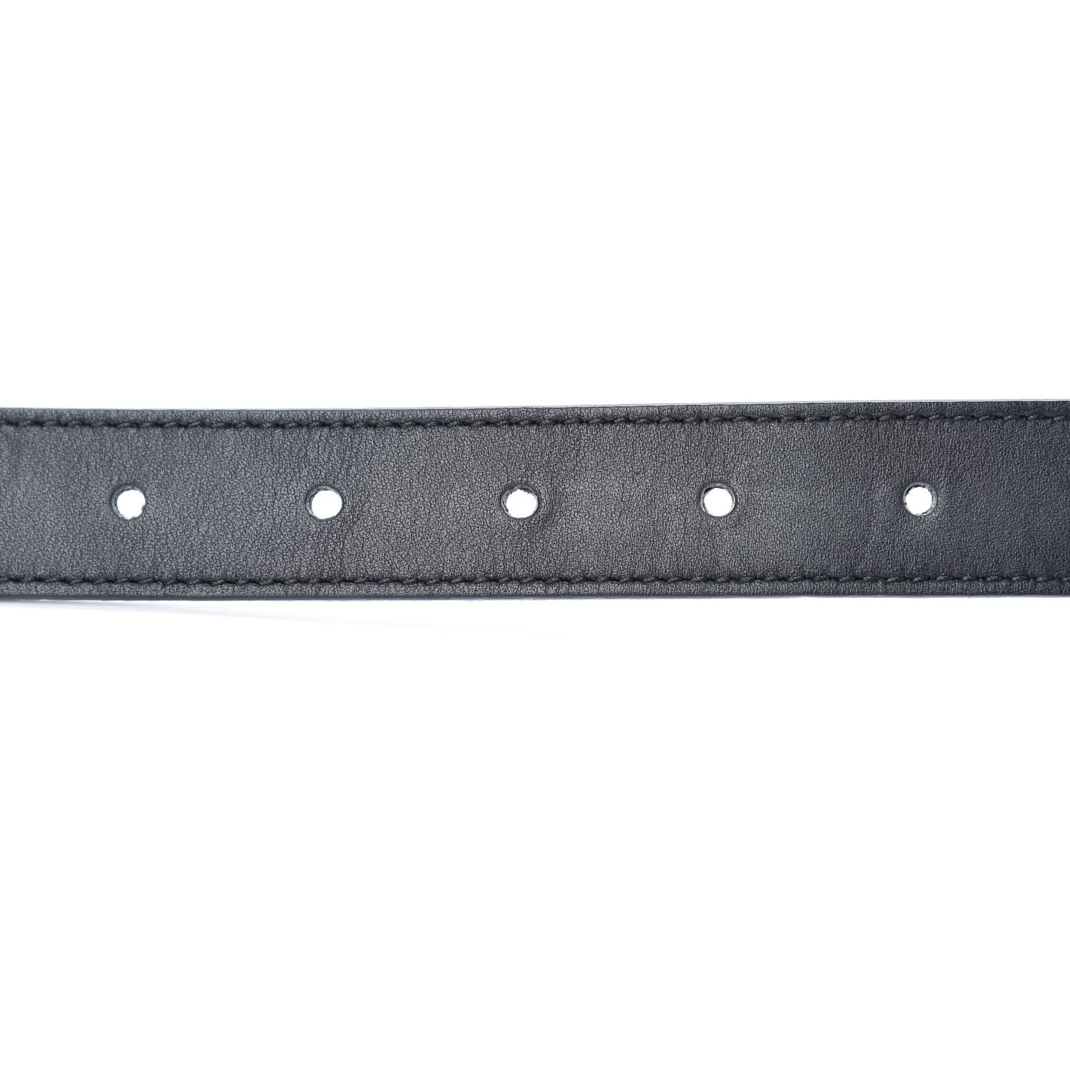 Gucci Moon Calfskin Torchon Double G 25mm Belt 75 30 Black 3 of 6